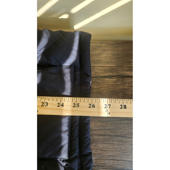 Lands End Womens Diamond Quilted Vest Goose Down XL Hooded Pockets Black Outdoor - Picture 12 of 12